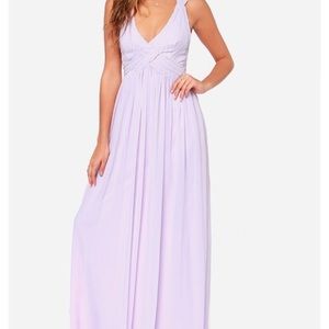 Lulus Strike A Minerva Maxi Dress in Lavender